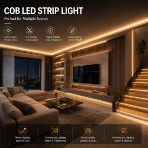 COB LED strip light living room ceiling cove lighting uniform no dark spots free cutting
