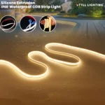 IP68 waterproof COB LED strip light silicone extrusion outdoor wet location