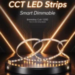 CCT LED Strip Light Smart Dimmable 8mm 120D 2700K-6500K Tuya Mijia compatible