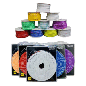 LED neon flex strip light 12 colors available retail packaging 5M roll silicone