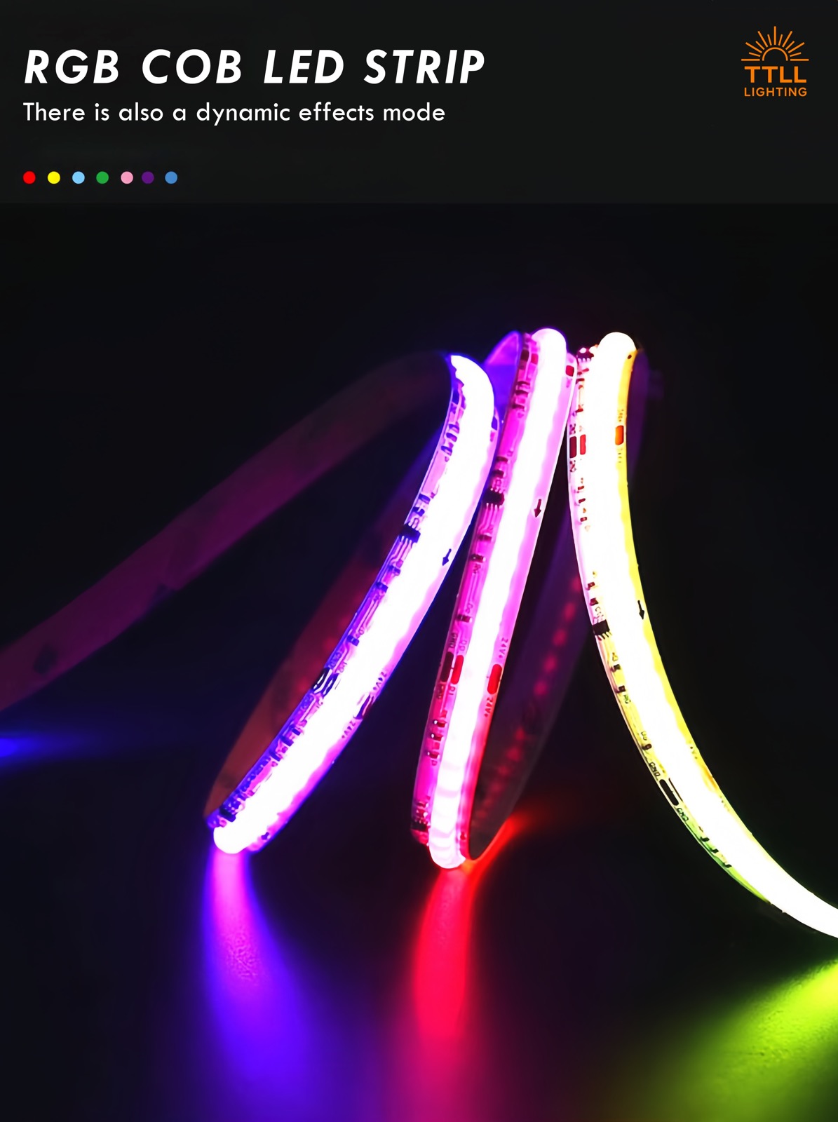 RGBW COB LED strip product image